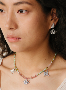 多巴胺夏日串珠轻奢高级小众项链