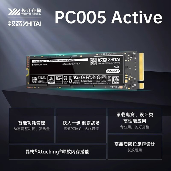 致钛/致态 SC001 PC005 256G 512GB SSD固态硬盘NVME台式机笔记本 - 图0