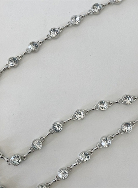 partyme手工感网红金属水钻链条项链女装饰配裙子简约百搭银色