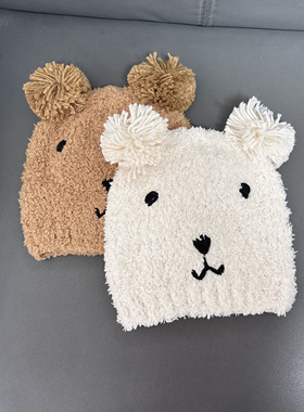 女秋冬针织保暖毛线帽同款帽子