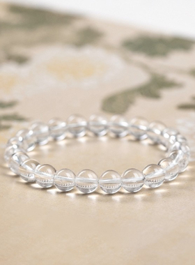 partyme手工谢欣桐同款情侣白色珠子仿白水晶手链手串新中式