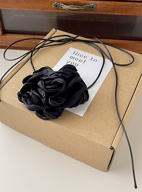 网红复古法式花朵小香风甜酷项链