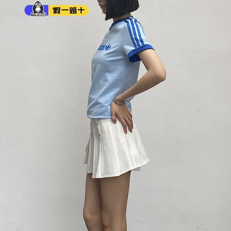 正品阿迪达斯三叶草女子短袖三条杠针织透气休闲半袖T恤IZ2674,淘宝优惠券,粉丝福利购,淘宝优惠卷