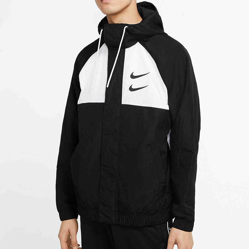 Nike耐克外套男拼接双钩连帽休闲运动服防风衣夹克正品DD1089-011-图2