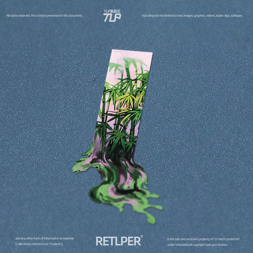 RETLPER镂空车贴 原创 碧水竹影 国画融化风格 汽摩平面防水贴纸 - 图2