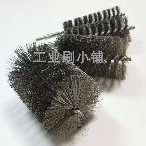 M6螺纹加密304不锈钢丝管道刷空调冷凝管刷除锈去毛刺内孔钢丝刷 - 图2