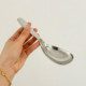Foreign trade original single eating snail noodle spoon 304 stainless steel big head spoon soup common rice spoon high-end food grade ins style