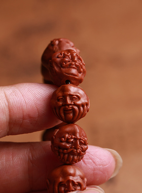 龙纹桃核十八罗汉小籽佛珠手链