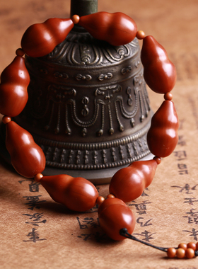 葫芦雕刻情侣把玩佛珠手链