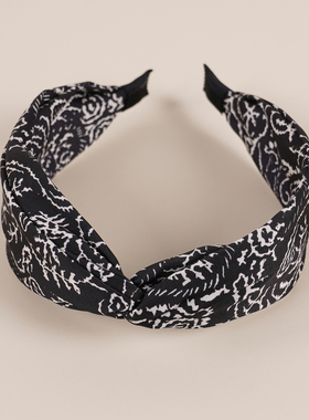 宽边缎面交叉打结藤蔓布艺头饰发卡发箍hair hoop hair band