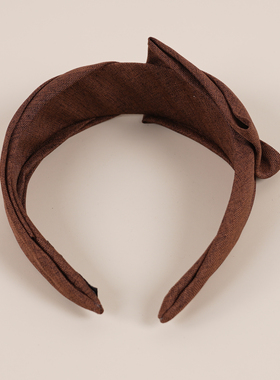 纯色宽边时尚非对称折叠麻面头饰发卡发箍hair hoop hair band