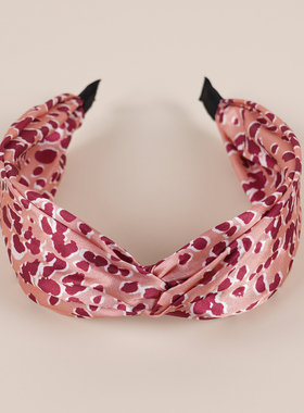 复古交叉宽边时尚布艺迷彩豹纹头饰发卡发箍hair hoop hair band