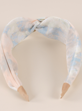 交叉宽边时尚扎染多彩布艺头饰发卡发箍hair hoop hair band
