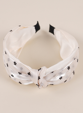 复古打结宽边时尚网纱小花朵头饰发卡发箍hair hoop hair band