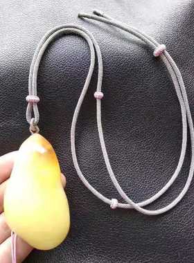 蜜蜡手工编制高档项链绳