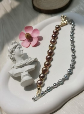 孤品*捡漏*天然海水无调色真多麻手链