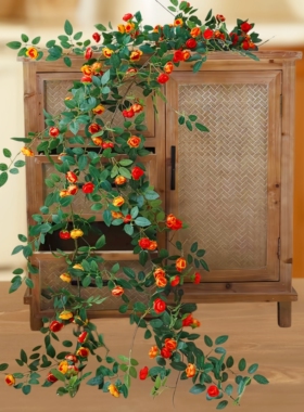 仿真花藤条室内外装饰玫瑰花藤蔓