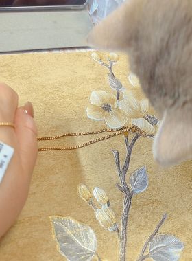 【BW中古】大马革吊坠，配了avon项链，连猫咪都爱的