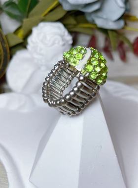 【BW中古】中古弹力绿钻戒指