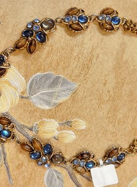 【BW中古】市面上存量很少的法国TaraTata品牌浓金镶嵌宝石项链