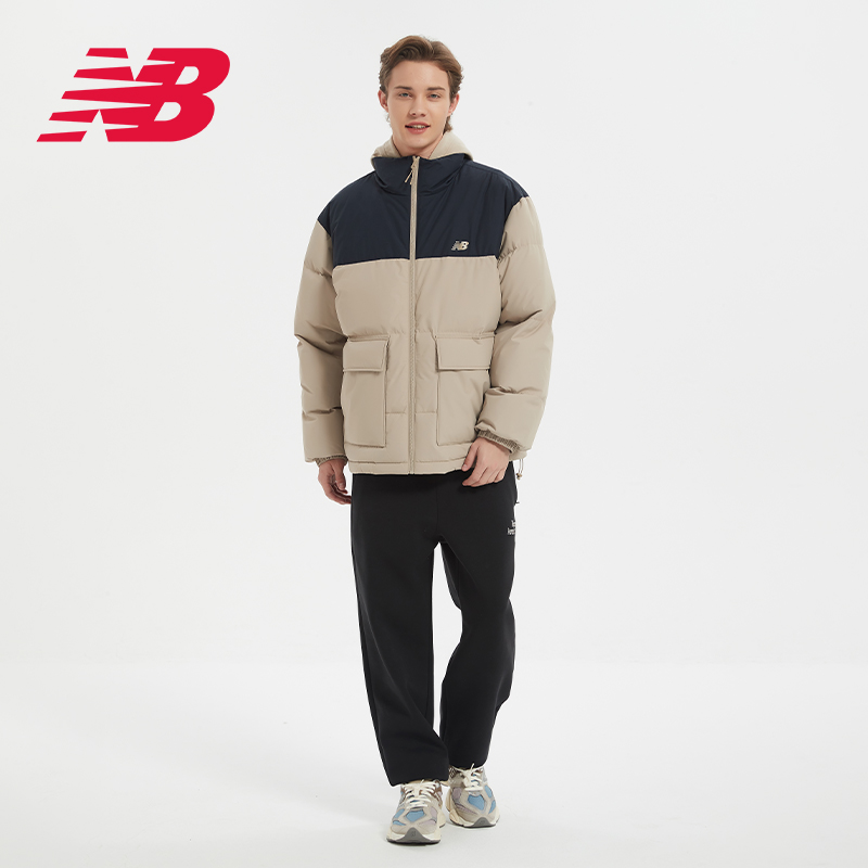 NEW BALANCE NB羽绒服男女款冬季新款立领保暖运动外套 AMJ34304