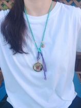 Zakkiram ex-life of this life Donka green pine stone hand splicing necklace New Chinese