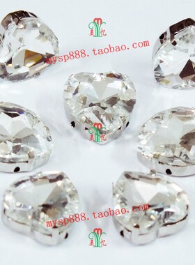 心形水晶玻璃手缝钻爪钻钉婚纱辅料 毛衣上服装饰品diy配件材料包