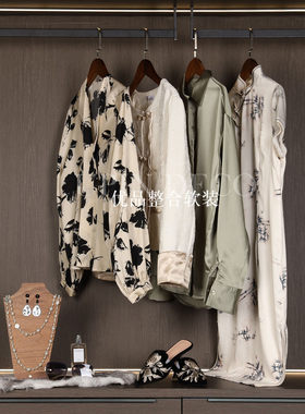 衣帽间摆件新中式衣服道具装饰品