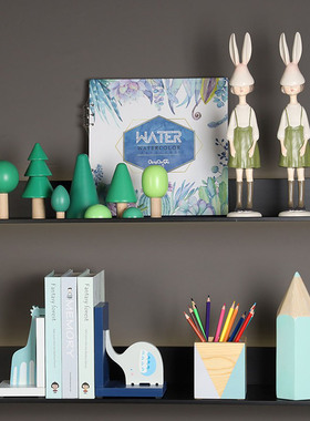 儿童房摆件绿色系公仔道具装饰品