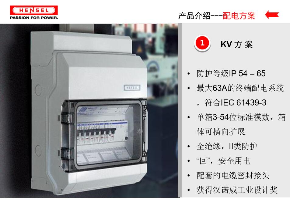 德国原装进口品牌HENSEL汉森微型断路器箱单排12位KV 1512 IP 54-图1