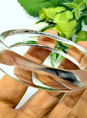 天然白水晶手镯52mm女饰品礼物一物一图A31-18