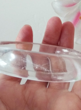 特价正品清仓~东海精品纯天然白水晶女款手镯礼物内径59mmA21-12