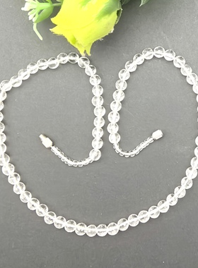 天然白水晶刻面项链锁骨链女原石宝石时尚礼物一物一图实物拍A38