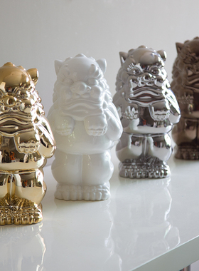 科幻风狮子·潮玩陶瓷摆件