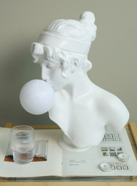 留连树脂少女吹泡泡灯