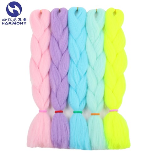夜光丝脏辫大化纤辫子非洲假发高温荧光彩色发绳变色发丝夜店神器 - 图2