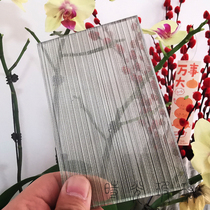 Black silver color phase spaced striated double-sided effect Entrance Partition Clip Silk Glass Brief Ultra Slim 6 mm