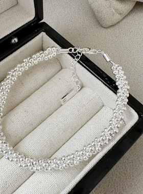 手链银饰S925纯银多层编织手链潮