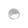 All-over S925 sterling silver mesh ball ring