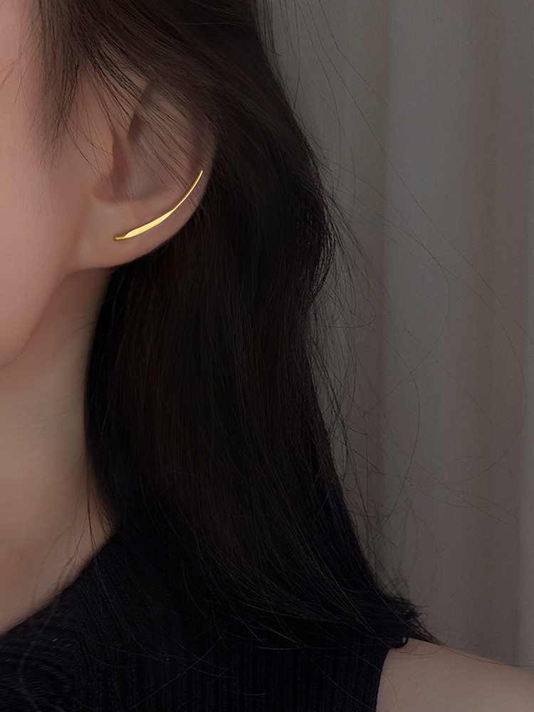 迪丽热巴同款通体S925纯银饰u型高级感潮女耳钉几何耳饰INS风设计,淘宝优惠券,粉丝福利购,淘宝优惠卷