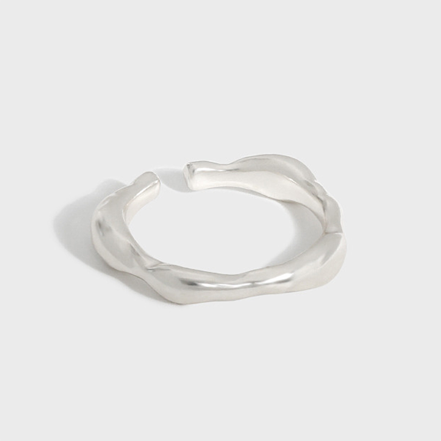 S925 sterling silver antique irregular ring
