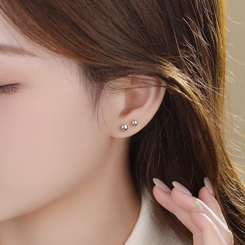 通体S999足银纯银螺丝拧扣耳钉耳饰女款设计感高级小众耳骨养耳洞,淘宝优惠券,粉丝福利购,淘宝优惠卷
