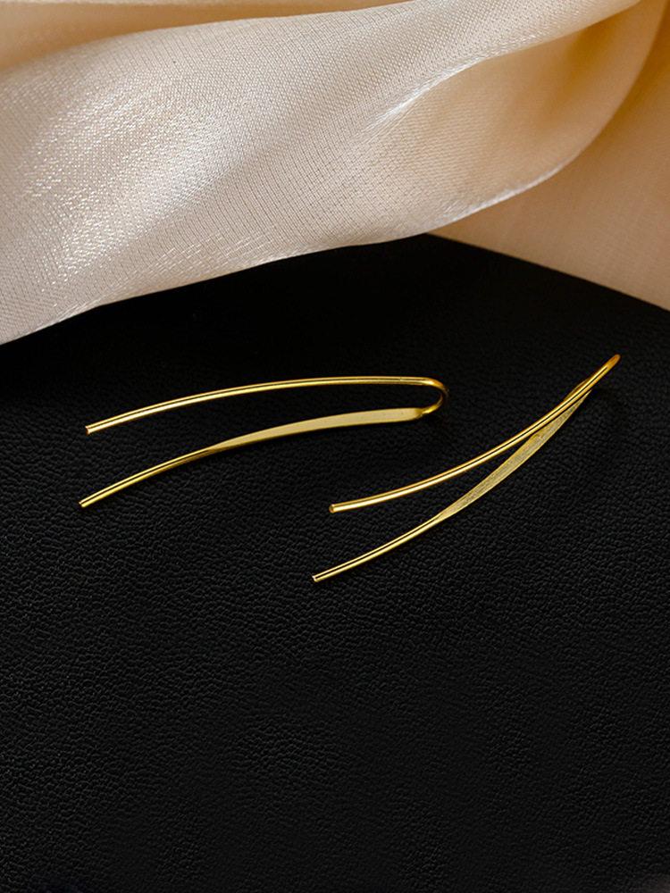 迪丽热巴同款通体S925纯银饰u型高级感潮女耳钉几何耳饰INS风设计,淘宝优惠券,粉丝福利购,淘宝优惠卷