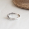 S925 sterling silver black agate double layer wheat ear ring