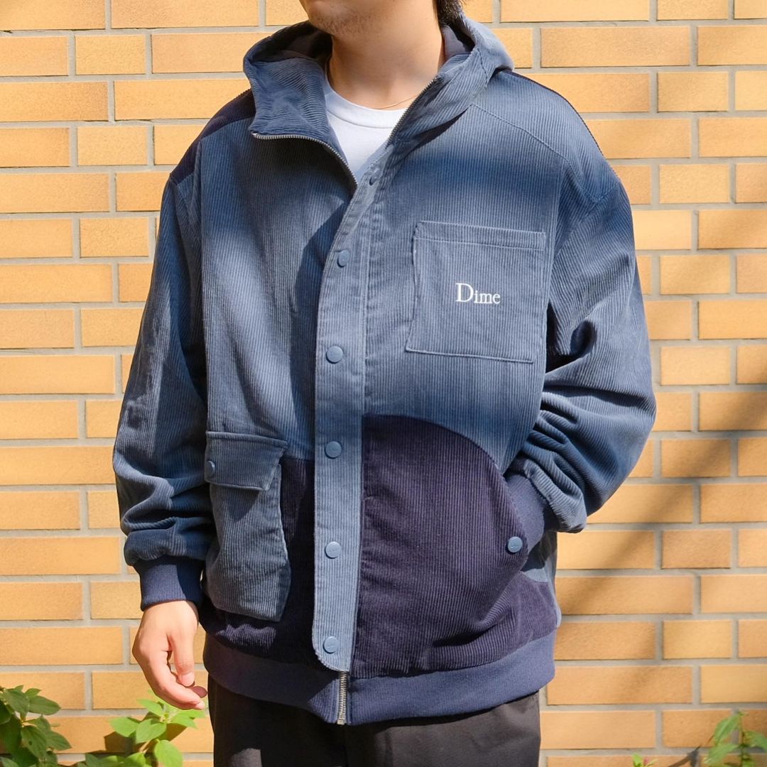 潮物Woo Dime Corduroy Hooded Jacket 刺 
