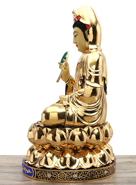 镀金黄铜菩萨寺庙供奉观音佛像