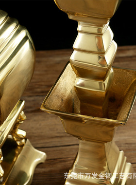 黄铜香炉烛台花瓶寺庙仿古风佛具