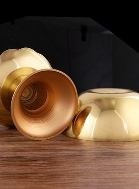 铜碗蜡烛佛前拜神结婚酥油灯包邮