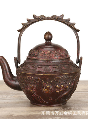 佛堂家居茶壶黄铜佛祖先供奉复古