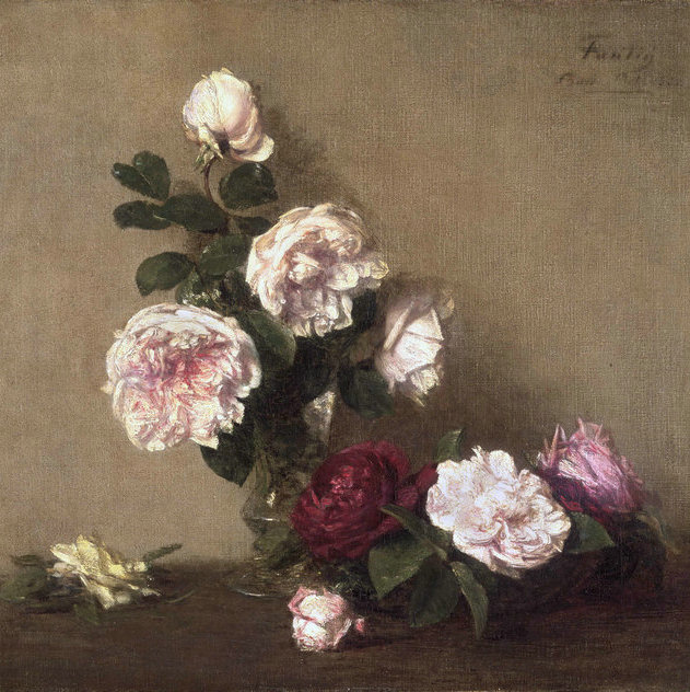 亨利方丹拉图尔Henri Fantin油画喷绘画芯水果花卉花瓶油画布E19 - 图0